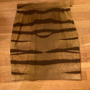 Vintage Valentino Tiger Print Just Above the Knee straight Skirt 6